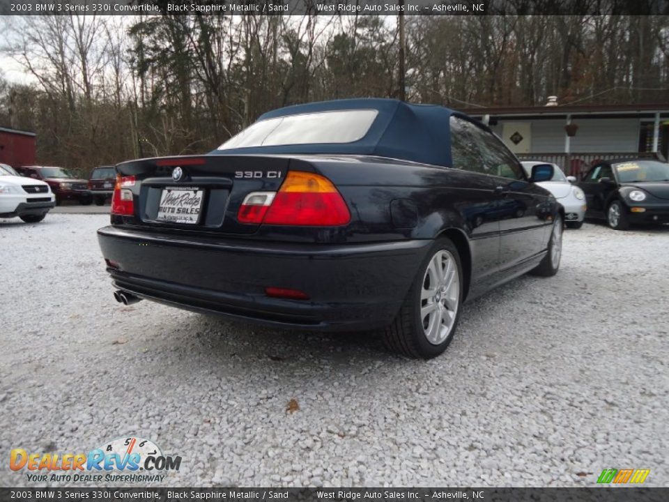 2003 BMW 3 Series 330i Convertible Black Sapphire Metallic / Sand Photo #7
