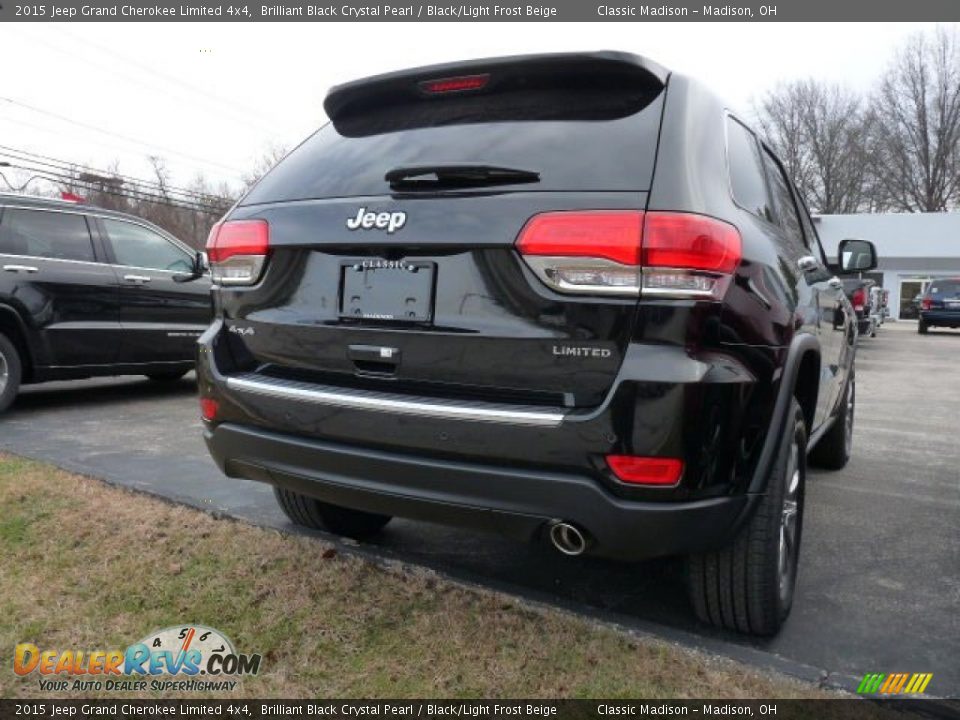 2015 Jeep Grand Cherokee Limited 4x4 Brilliant Black Crystal Pearl / Black/Light Frost Beige Photo #2