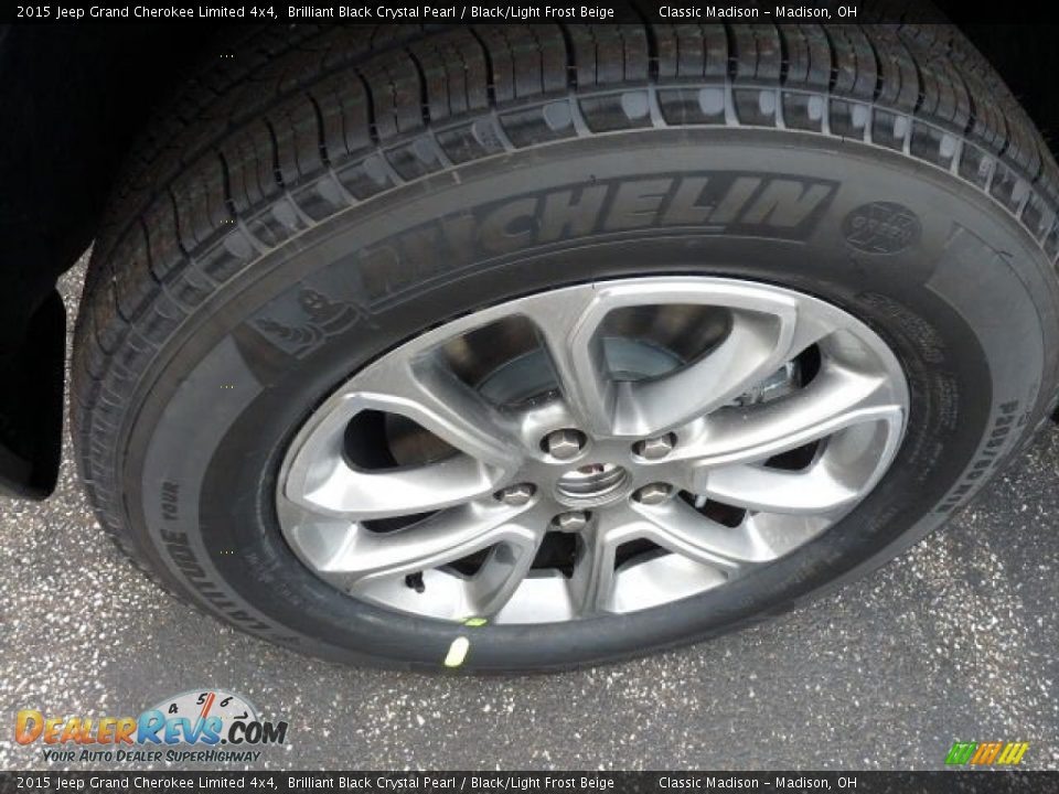 2015 Jeep Grand Cherokee Limited 4x4 Brilliant Black Crystal Pearl / Black/Light Frost Beige Photo #4