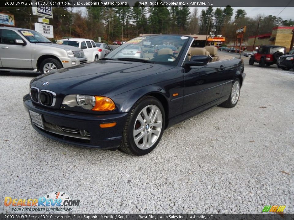 2003 BMW 3 Series 330i Convertible Black Sapphire Metallic / Sand Photo #11