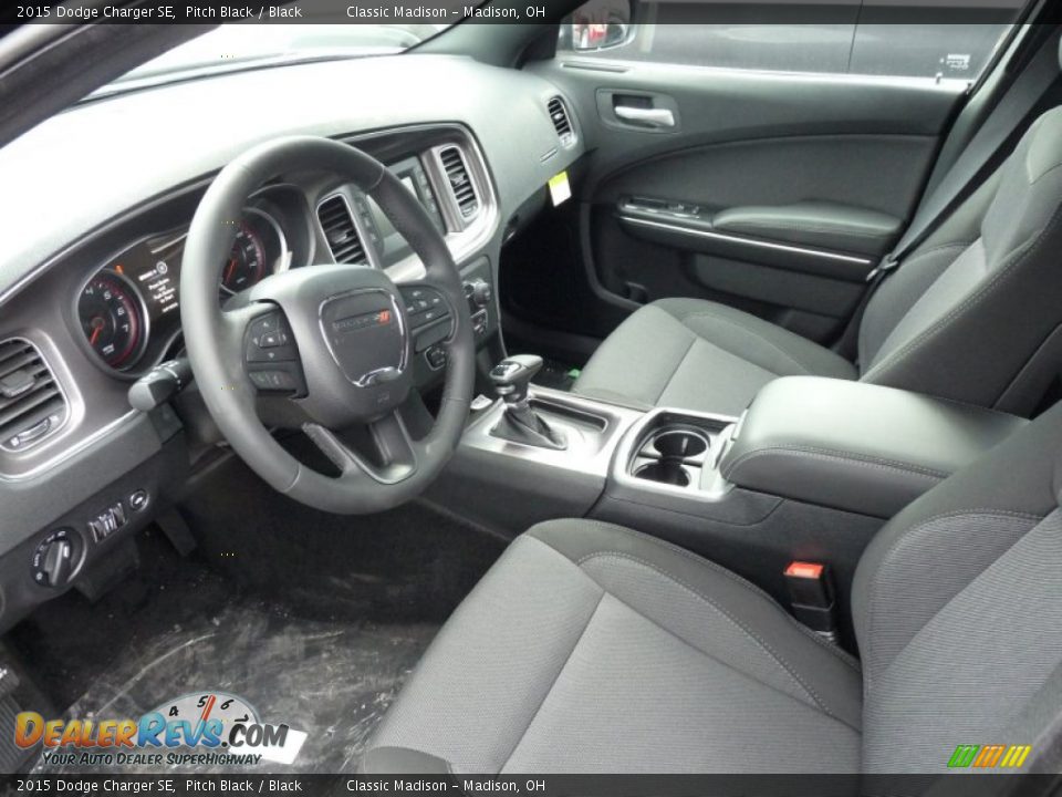 Black Interior - 2015 Dodge Charger SE Photo #4