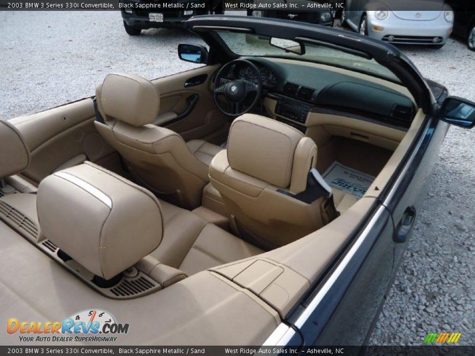 2003 BMW 3 Series 330i Convertible Black Sapphire Metallic / Sand Photo #35