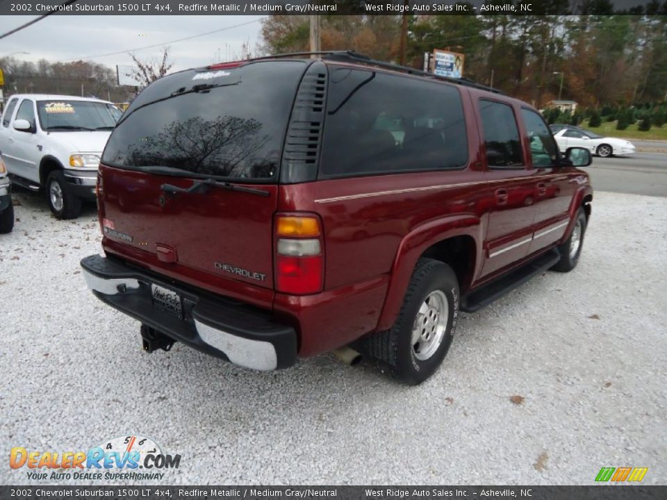 2002 Chevrolet Suburban 1500 LT 4x4 Redfire Metallic / Medium Gray/Neutral Photo #5