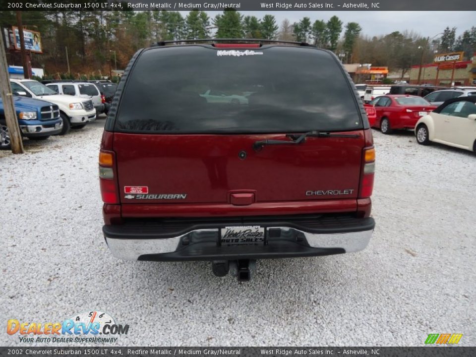 2002 Chevrolet Suburban 1500 LT 4x4 Redfire Metallic / Medium Gray/Neutral Photo #6