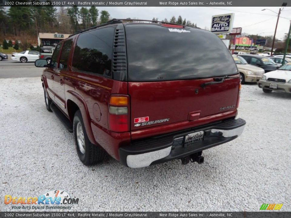 2002 Chevrolet Suburban 1500 LT 4x4 Redfire Metallic / Medium Gray/Neutral Photo #7