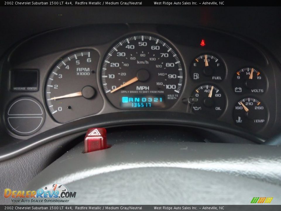 2002 Chevrolet Suburban 1500 LT 4x4 Redfire Metallic / Medium Gray/Neutral Photo #12