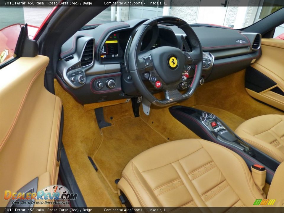 Beige Interior - 2011 Ferrari 458 Italia Photo #11