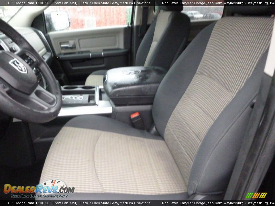 2012 Dodge Ram 1500 SLT Crew Cab 4x4 Black / Dark Slate Gray/Medium Graystone Photo #12