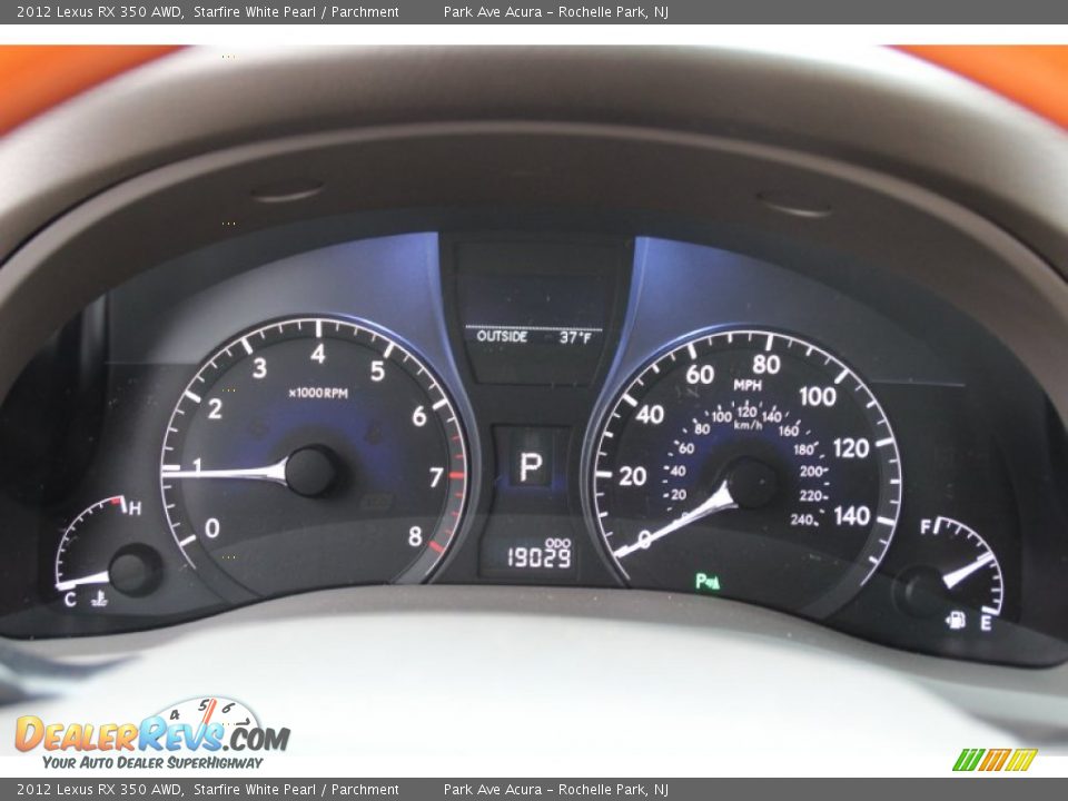 2012 Lexus RX 350 AWD Starfire White Pearl / Parchment Photo #23