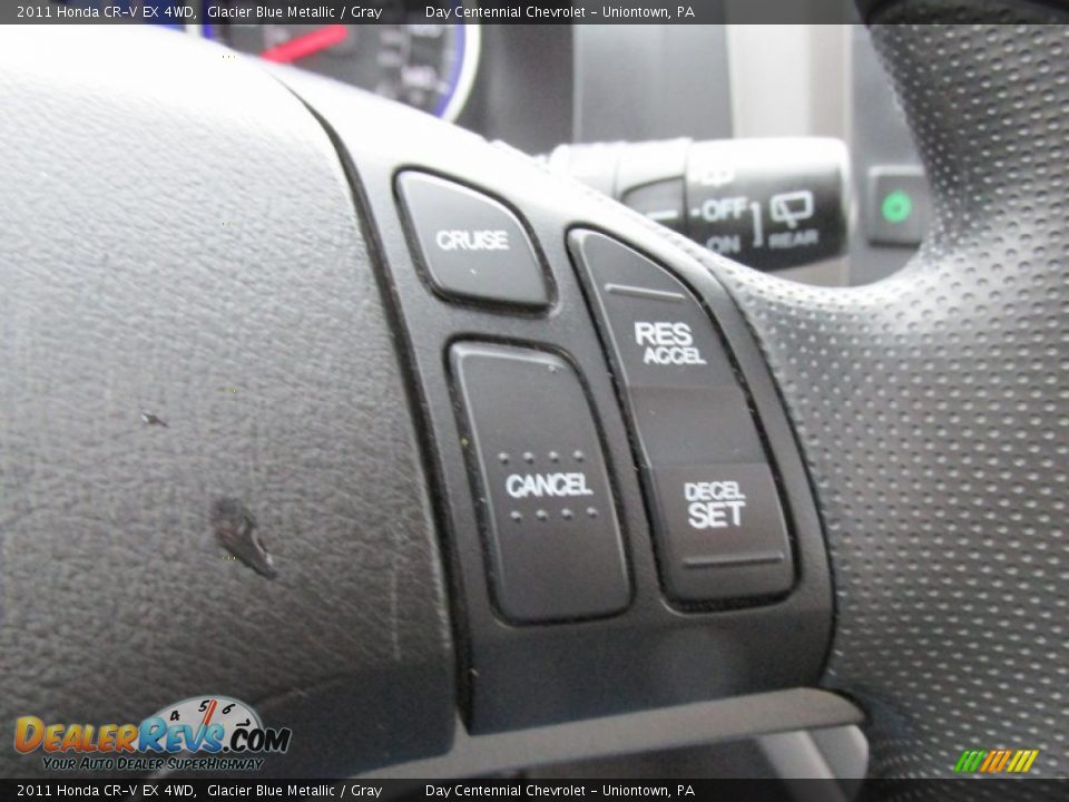 2011 Honda CR-V EX 4WD Glacier Blue Metallic / Gray Photo #28