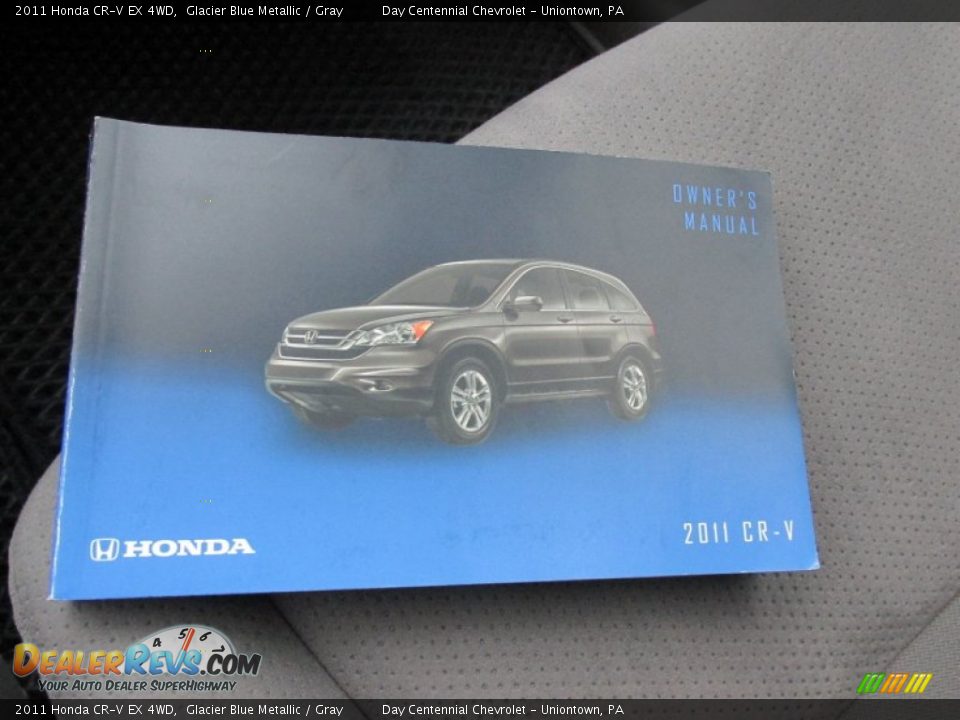 2011 Honda CR-V EX 4WD Glacier Blue Metallic / Gray Photo #32