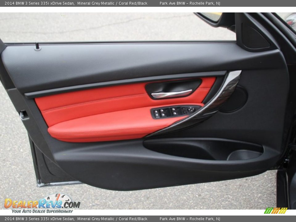 2014 BMW 3 Series 335i xDrive Sedan Mineral Grey Metallic / Coral Red/Black Photo #9