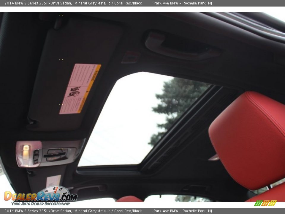 2014 BMW 3 Series 335i xDrive Sedan Mineral Grey Metallic / Coral Red/Black Photo #15