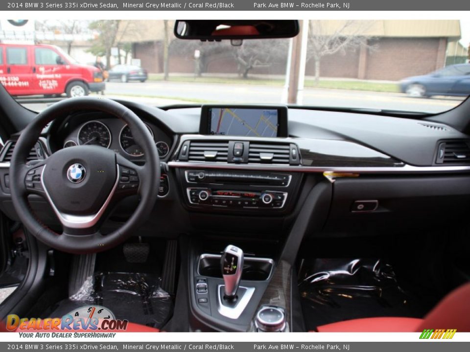 2014 BMW 3 Series 335i xDrive Sedan Mineral Grey Metallic / Coral Red/Black Photo #16