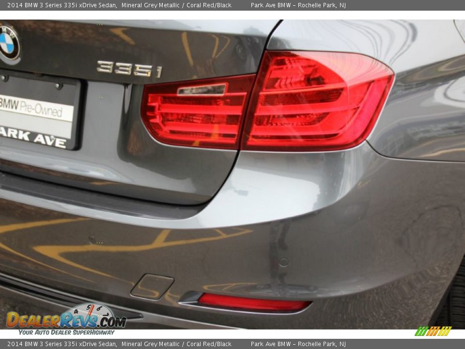 2014 BMW 3 Series 335i xDrive Sedan Mineral Grey Metallic / Coral Red/Black Photo #24