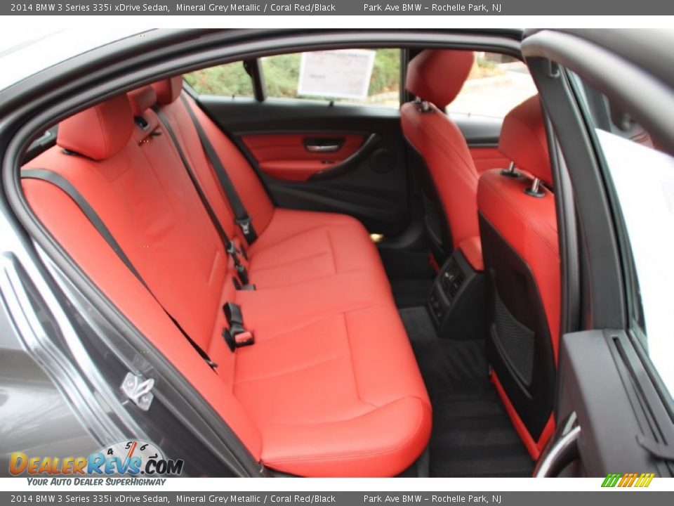 2014 BMW 3 Series 335i xDrive Sedan Mineral Grey Metallic / Coral Red/Black Photo #26