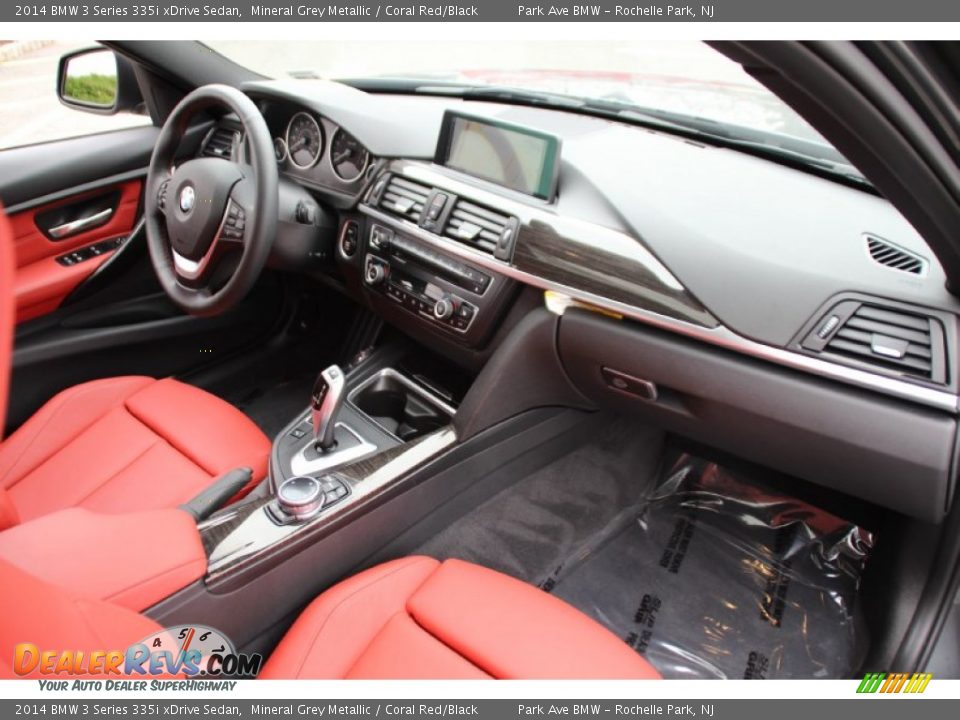 2014 BMW 3 Series 335i xDrive Sedan Mineral Grey Metallic / Coral Red/Black Photo #28