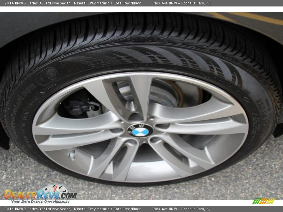 2014 BMW 3 Series 335i xDrive Sedan Mineral Grey Metallic / Coral Red/Black Photo #34