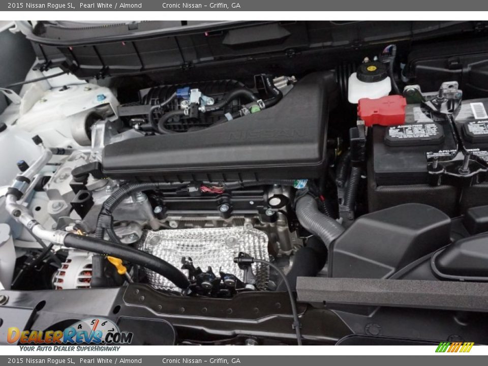 2015 Nissan Rogue SL Pearl White / Almond Photo #13