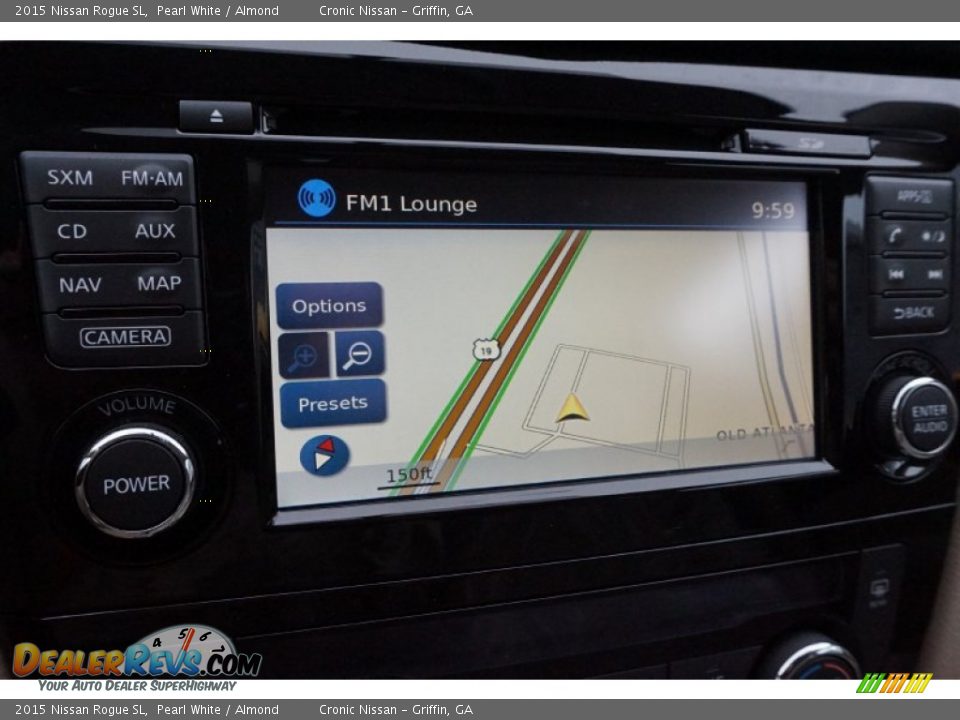 2015 Nissan Rogue SL Pearl White / Almond Photo #16