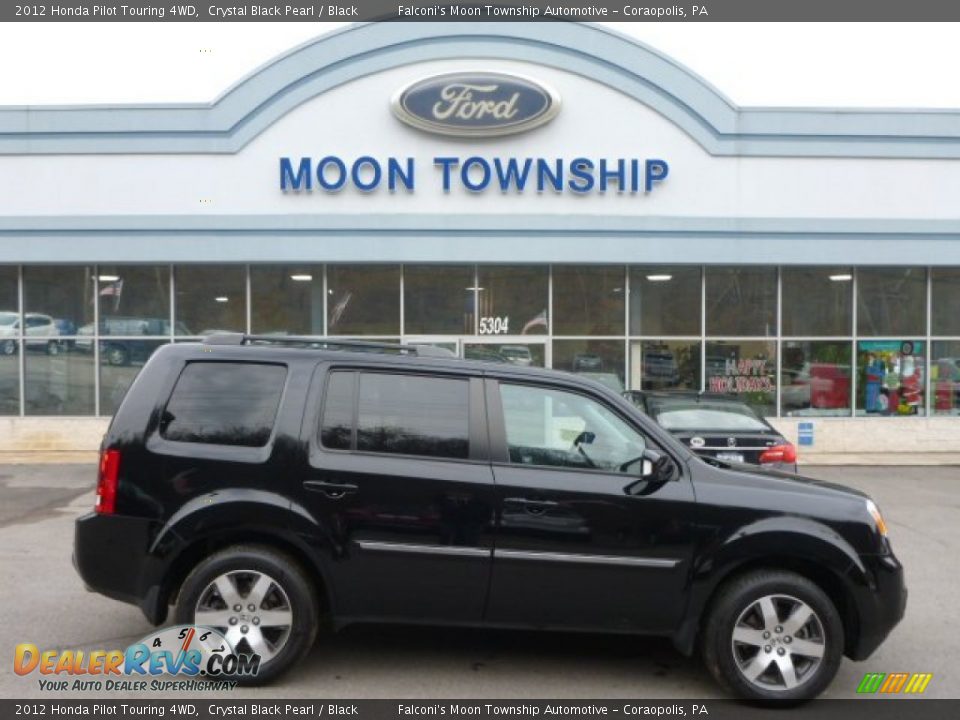 2012 Honda Pilot Touring 4WD Crystal Black Pearl / Black Photo #1