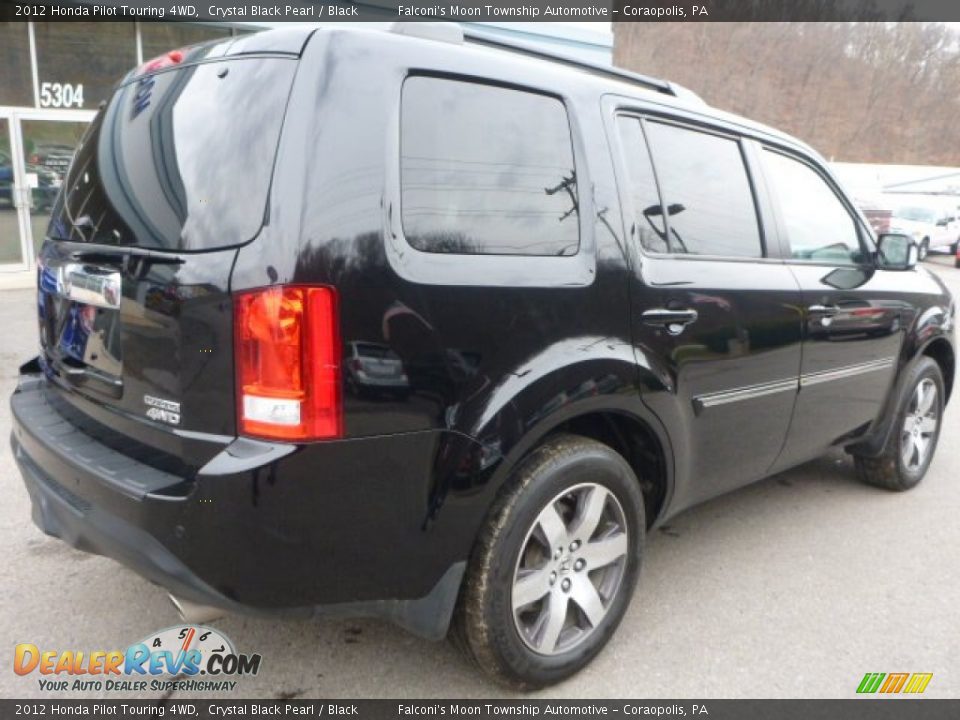 2012 Honda Pilot Touring 4WD Crystal Black Pearl / Black Photo #6