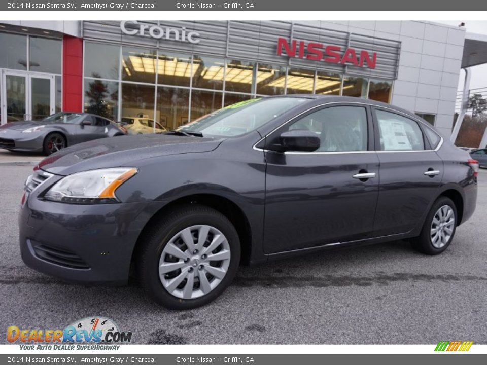 2014 Nissan Sentra SV Amethyst Gray / Charcoal Photo #1