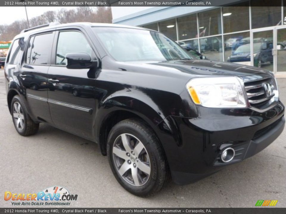 2012 Honda Pilot Touring 4WD Crystal Black Pearl / Black Photo #11