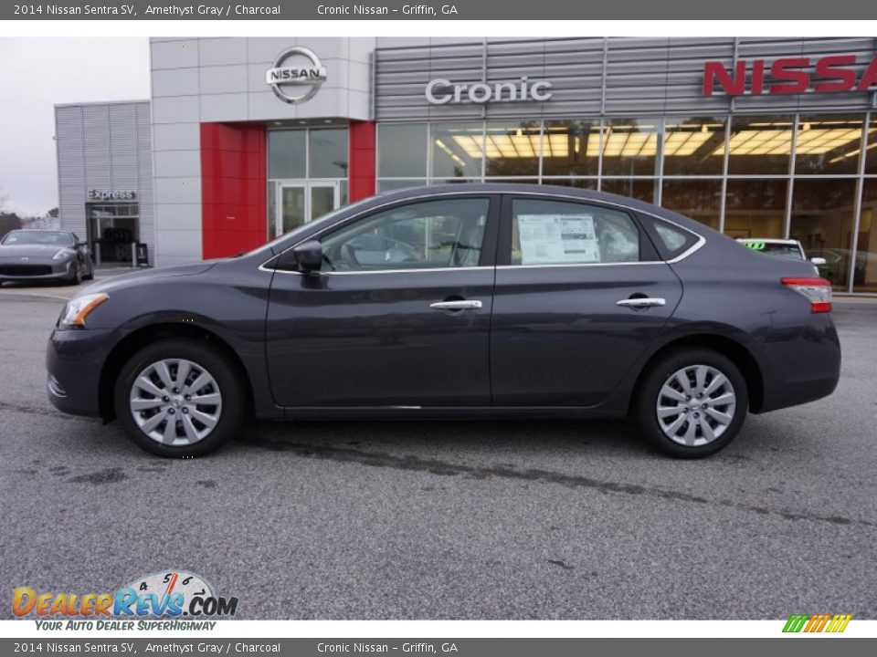 2014 Nissan Sentra SV Amethyst Gray / Charcoal Photo #2