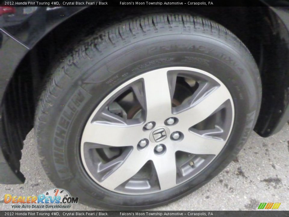 2012 Honda Pilot Touring 4WD Crystal Black Pearl / Black Photo #12