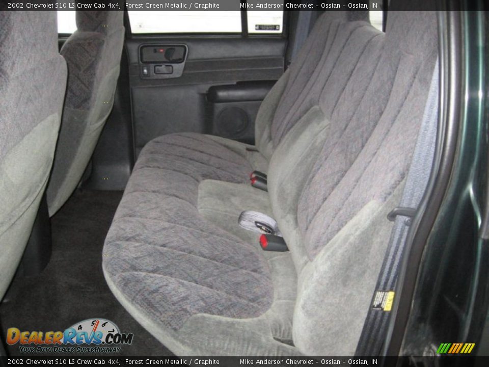 2002 Chevrolet S10 LS Crew Cab 4x4 Forest Green Metallic / Graphite Photo #15