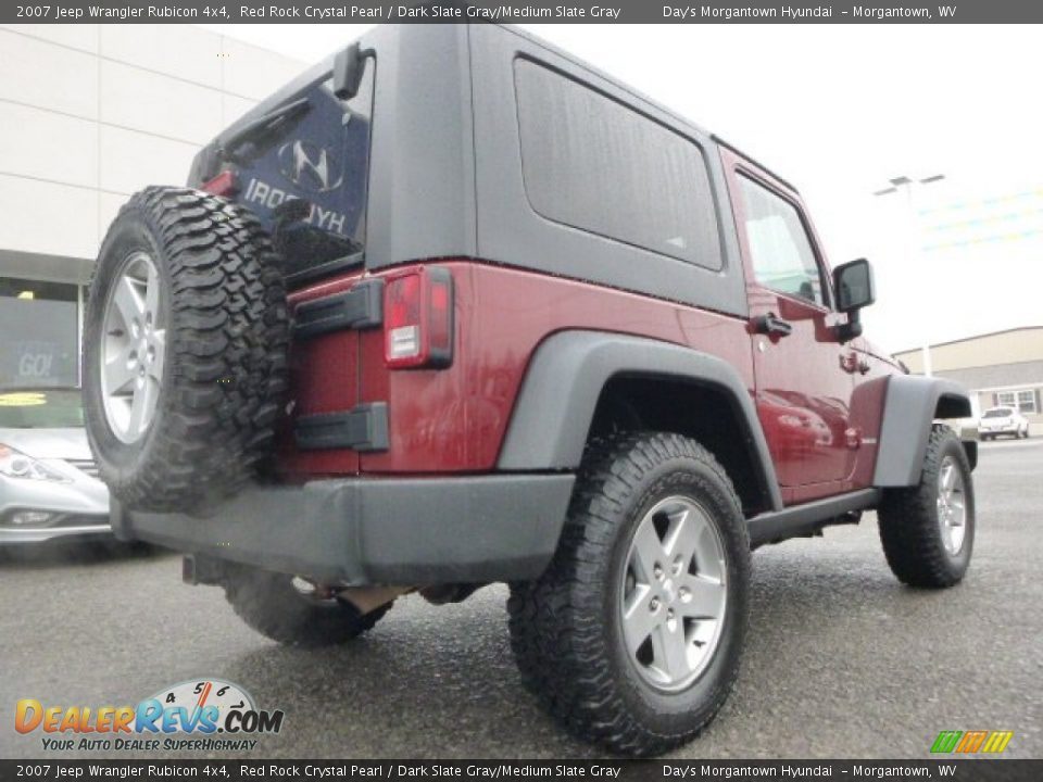 2007 Jeep Wrangler Rubicon 4x4 Red Rock Crystal Pearl / Dark Slate Gray/Medium Slate Gray Photo #10
