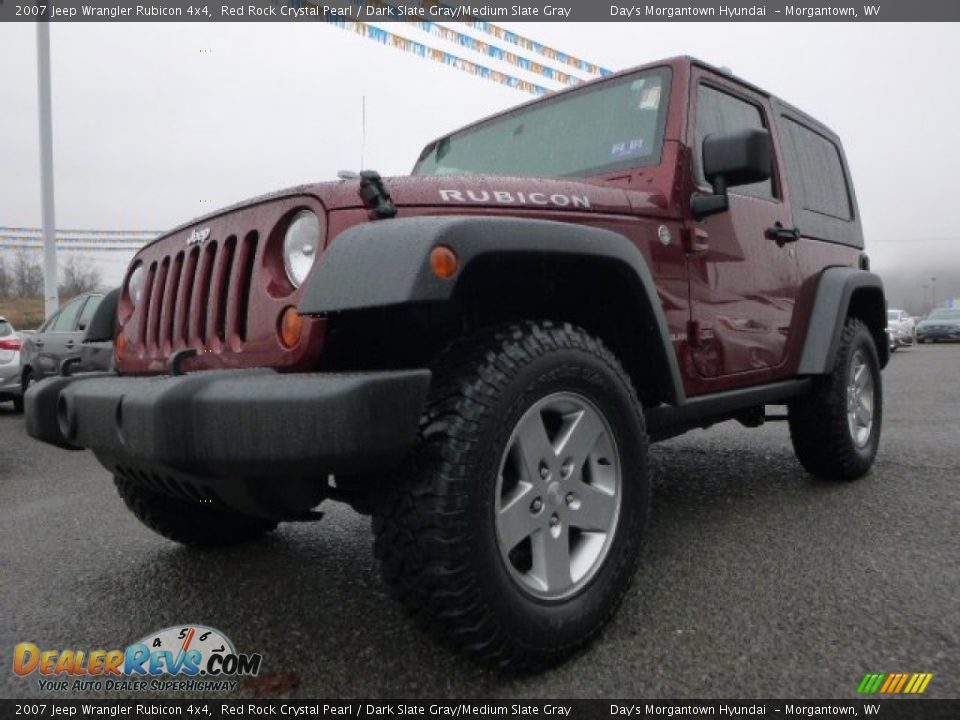 2007 Jeep Wrangler Rubicon 4x4 Red Rock Crystal Pearl / Dark Slate Gray/Medium Slate Gray Photo #13