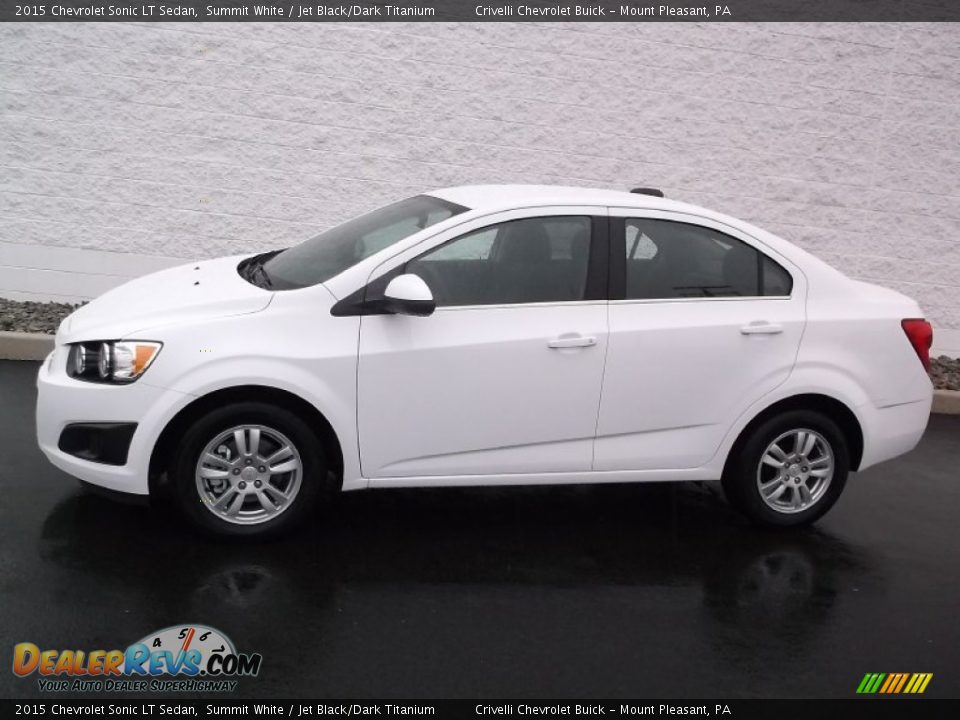 2015 Chevrolet Sonic LT Sedan Summit White / Jet Black/Dark Titanium Photo #2
