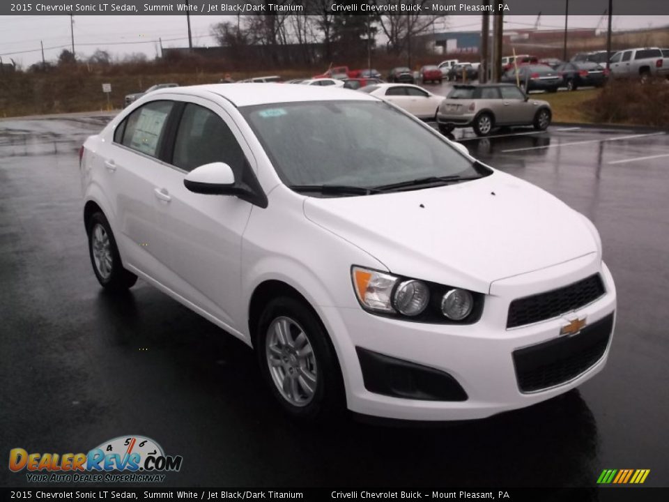 2015 Chevrolet Sonic LT Sedan Summit White / Jet Black/Dark Titanium Photo #5