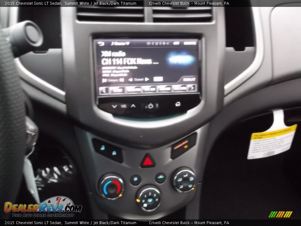 2015 Chevrolet Sonic LT Sedan Summit White / Jet Black/Dark Titanium Photo #12