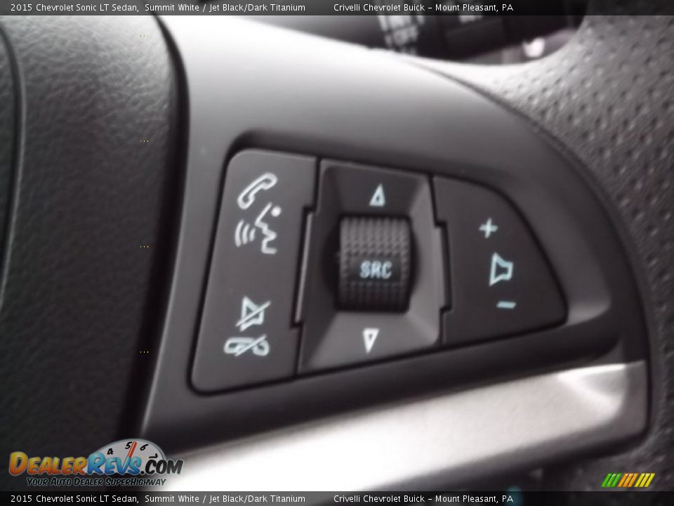 2015 Chevrolet Sonic LT Sedan Summit White / Jet Black/Dark Titanium Photo #15
