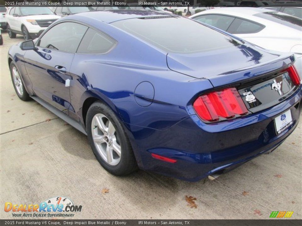 2015 Ford Mustang V6 Coupe Deep Impact Blue Metallic / Ebony Photo #4