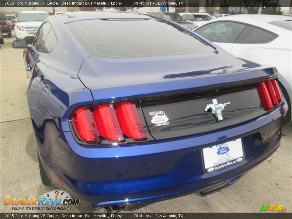 2015 Ford Mustang V6 Coupe Deep Impact Blue Metallic / Ebony Photo #6