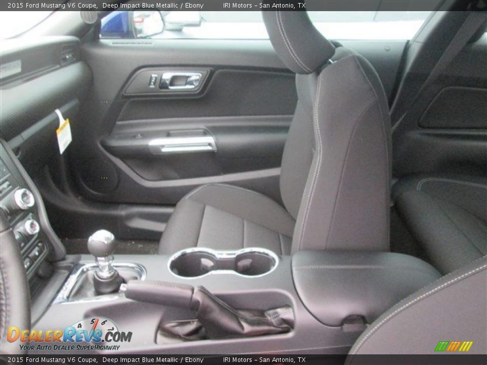 2015 Ford Mustang V6 Coupe Deep Impact Blue Metallic / Ebony Photo #8