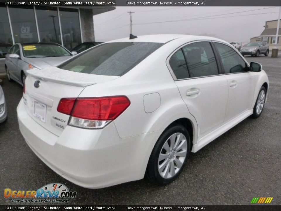 2011 Subaru Legacy 2.5i Limited Satin White Pearl / Warm Ivory Photo #3