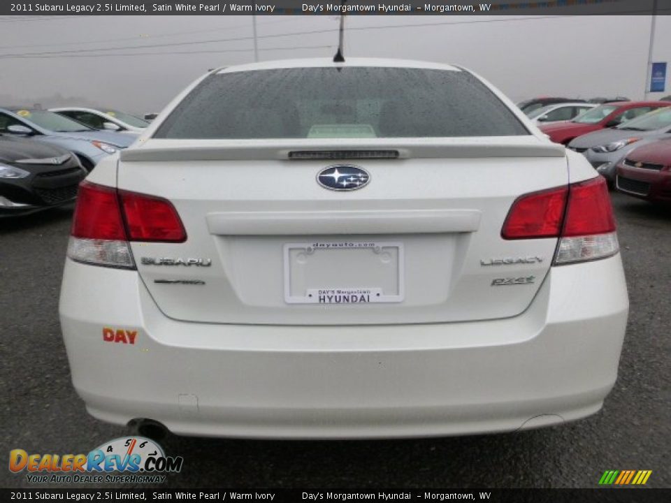 2011 Subaru Legacy 2.5i Limited Satin White Pearl / Warm Ivory Photo #4