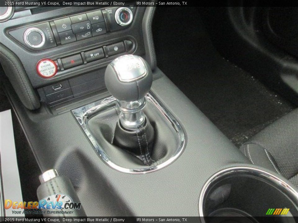 2015 Ford Mustang V6 Coupe Deep Impact Blue Metallic / Ebony Photo #12