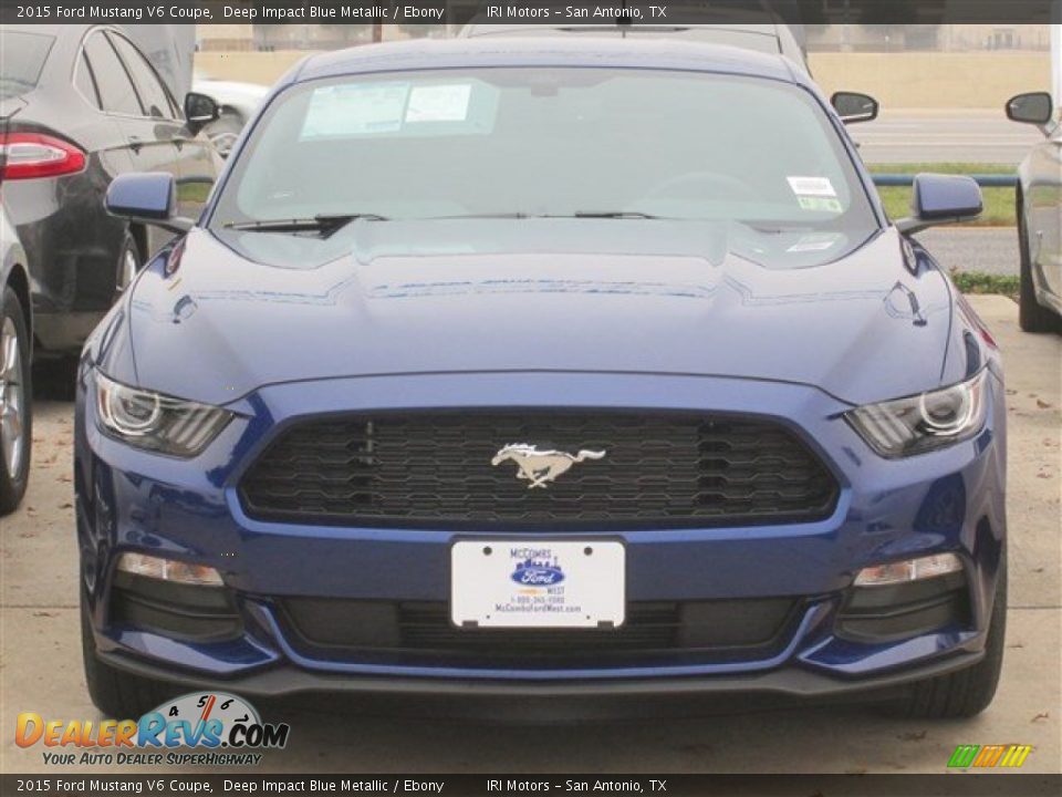 2015 Ford Mustang V6 Coupe Deep Impact Blue Metallic / Ebony Photo #15
