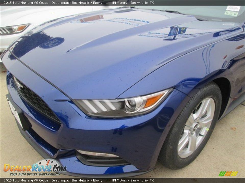 2015 Ford Mustang V6 Coupe Deep Impact Blue Metallic / Ebony Photo #17