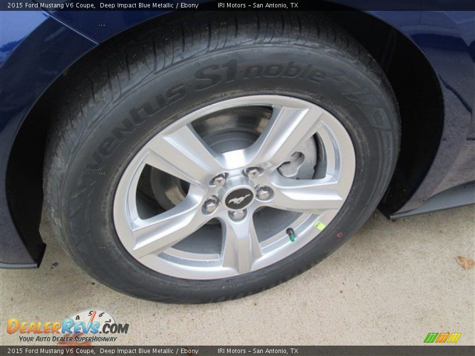 2015 Ford Mustang V6 Coupe Deep Impact Blue Metallic / Ebony Photo #18