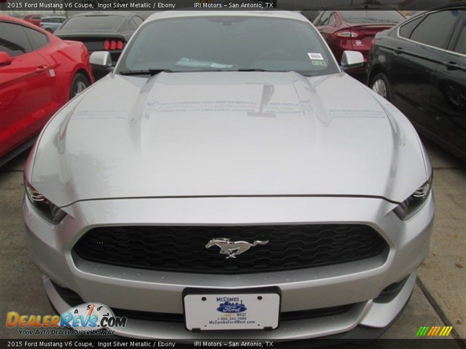 2015 Ford Mustang V6 Coupe Ingot Silver Metallic / Ebony Photo #14