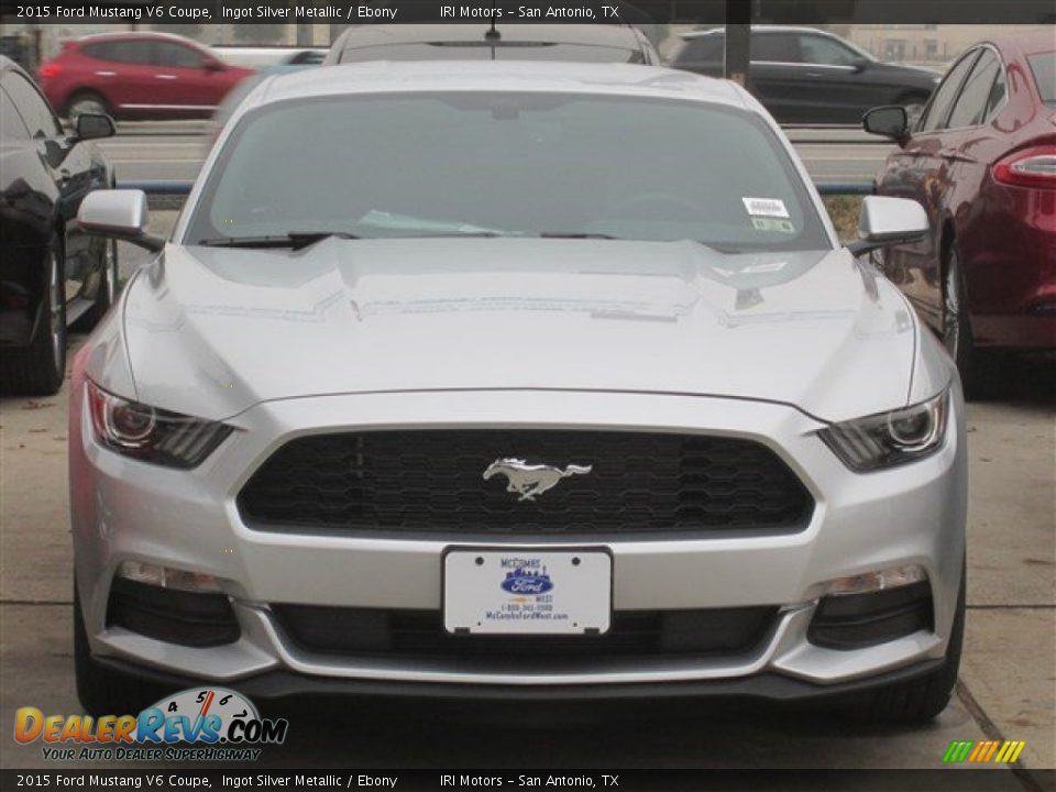 2015 Ford Mustang V6 Coupe Ingot Silver Metallic / Ebony Photo #16