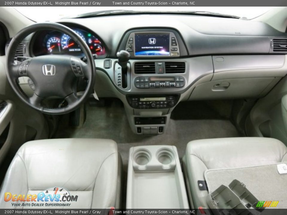 2007 Honda Odyssey EX-L Midnight Blue Pearl / Gray Photo #26