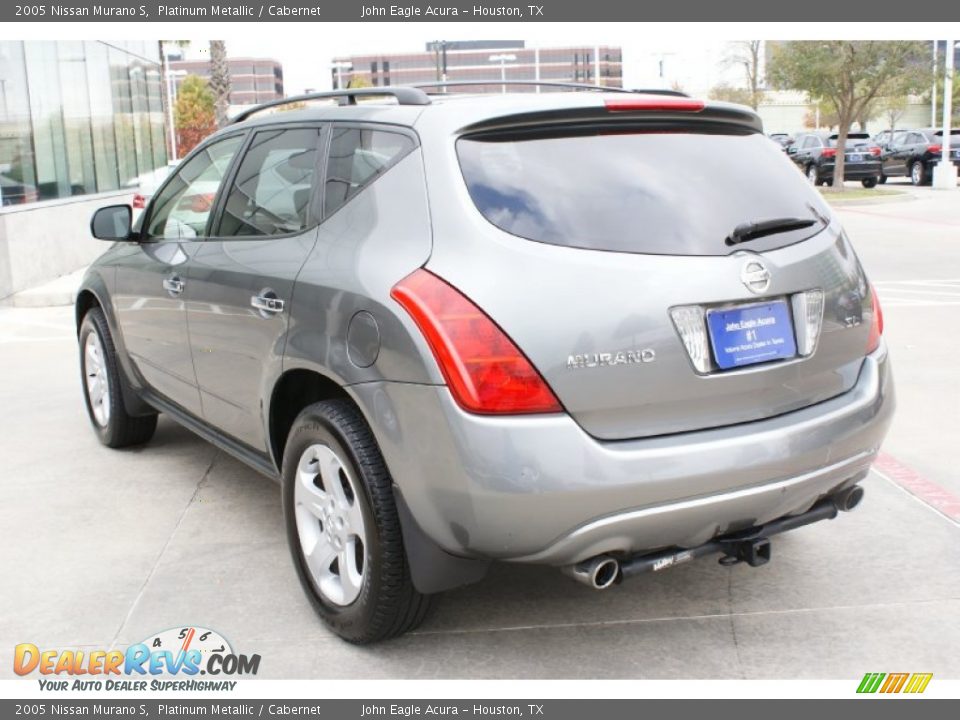 2005 Nissan Murano S Platinum Metallic / Cabernet Photo #6